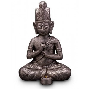 Designer Ceramic Liquid Silver Cremation Ashes Urn – The Cosmic Buddha